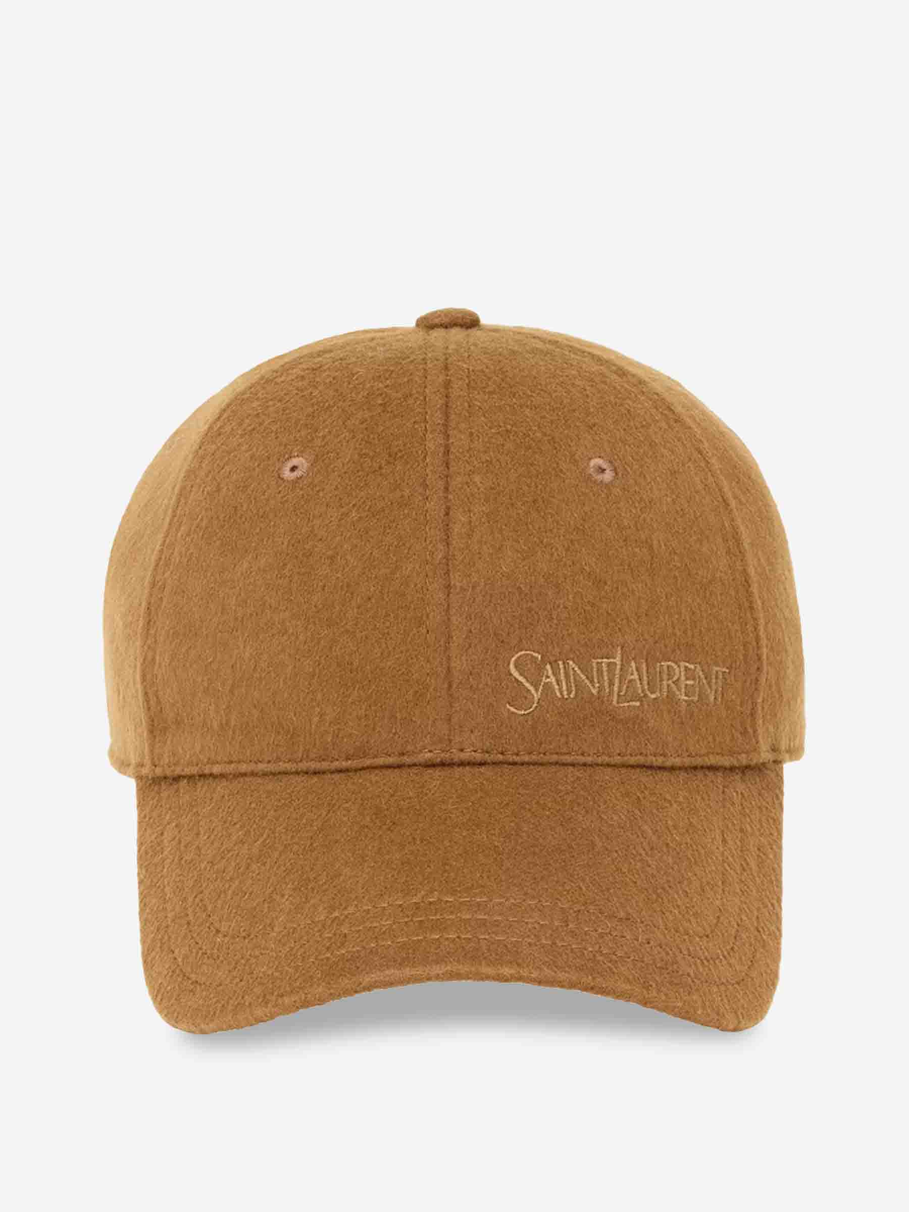 Saint Laurent Mujer Barcelona Gorra Logo Cashmere color Camel sku 845-000010 01 - Foto 1