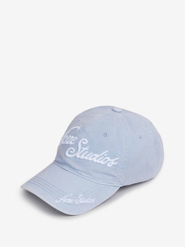 Acne Studios Mujer Barcelona Gorra Logo color Azul Celeste sku 845-000020 01 - Foto 3