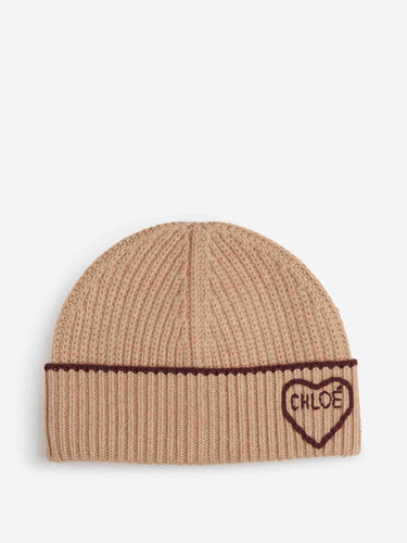 Chloé Mujer Barcelona Gorro Logo Canalé color Camel sku 845-000037 01 - Foto 1