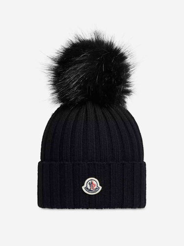 Moncler Mujer Barcelona Gorro Lana Pompón color Negro sku 845-000042 02 - Foto 1