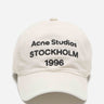 Acne Studios Mujer Barcelona Gorra Logo Algodón color Marfil sku 845-000049 02 - Foto 1