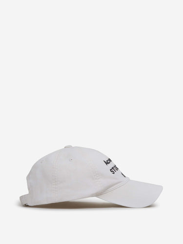 Acne Studios Mujer Barcelona Gorra Logo Algodón color Marfil sku 845-000049 02 - Foto 4