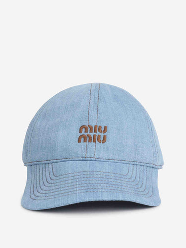 Miu Miu Mujer Barcelona Gorra Denim Logo color Azul Denim sku 845-000050 01 - Foto 1