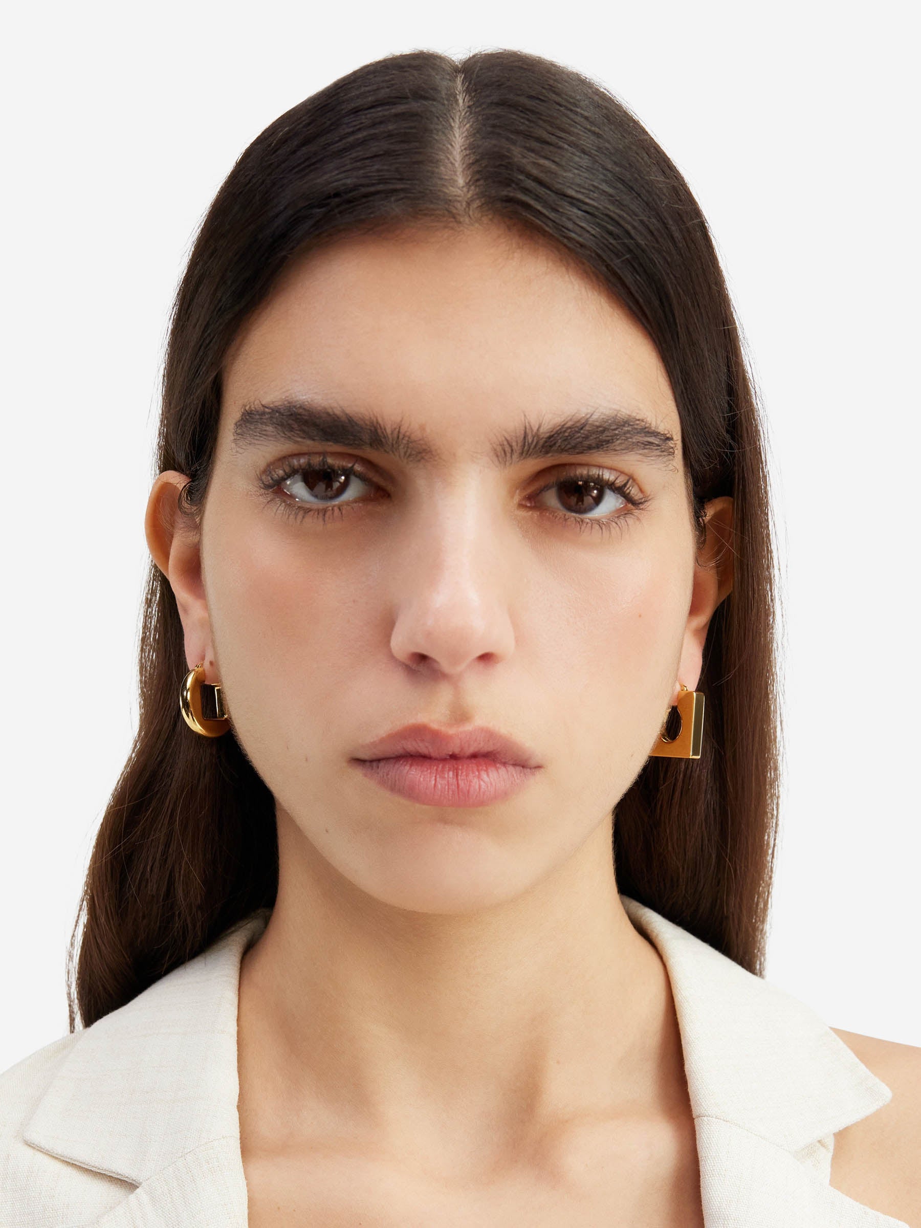 Jacquemus Mujer Barcelona Pendientes Rond Carré color Dorado sku 850-001911 01 - Foto 2