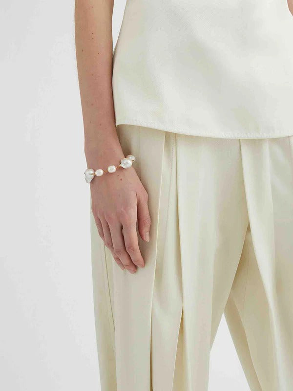 Jil Sander Mujer Barcelona Brazalete Perlas color Blanco sku 850-002050 01 - Foto 2
