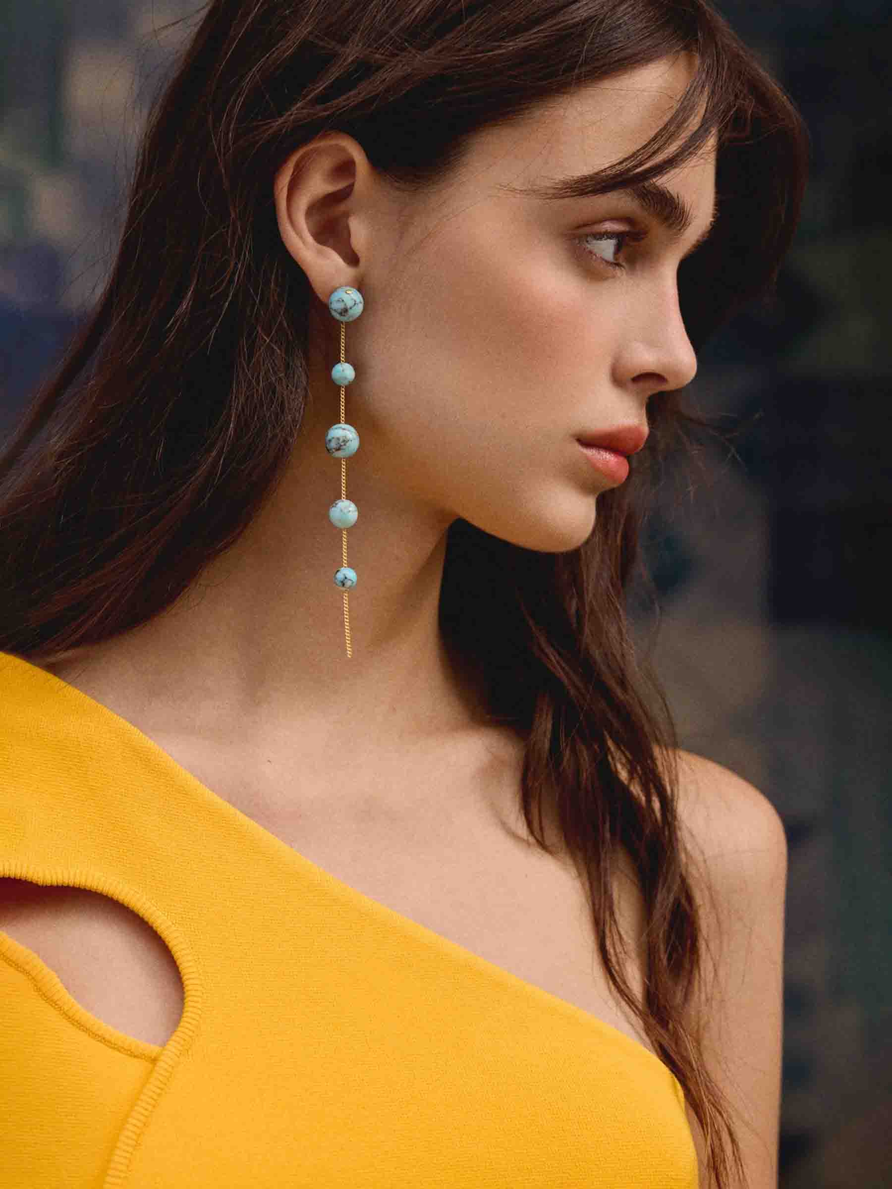 Cult Gaia Mujer Barcelona Pendientes Atum color Azul Turquesa sku 850-002058 01 - Foto 2