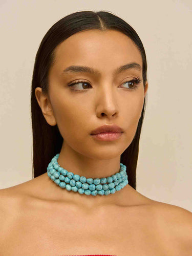 Cult Gaia Mujer Barcelona Collar Chocker Nora color Azul Turquesa sku 850-002059 01 - Foto 2