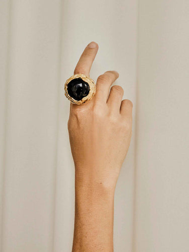 Paola Sighinolfi Mujer Barcelona Anillo Pietra color Negro sku 850-002067 02 - Foto 2