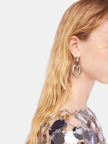 Rabanne Mujer Barcelona Pendientes Double XL Link color Plateado sku 850-002109 01 - Foto 2