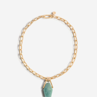 LaDoubleJ Mujer Barcelona Collar Portal Amazonita color Dorado sku 850-002113 01 - Foto 1