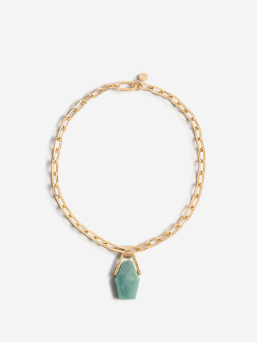 LaDoubleJ Mujer Barcelona Collar Portal Amazonita color Dorado sku 850-002113 01 - Foto 1