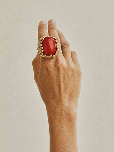 Paola Sighinolfi Mujer Barcelona Anillo Bosco color Rojo sku 850-002129 01 - Foto 2