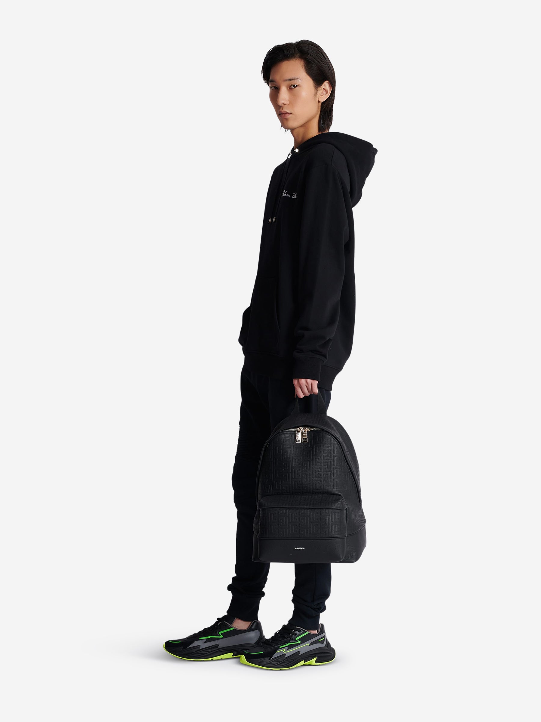 Balmain – Monogram Jacquard Backpack Hombre 692-001845 01