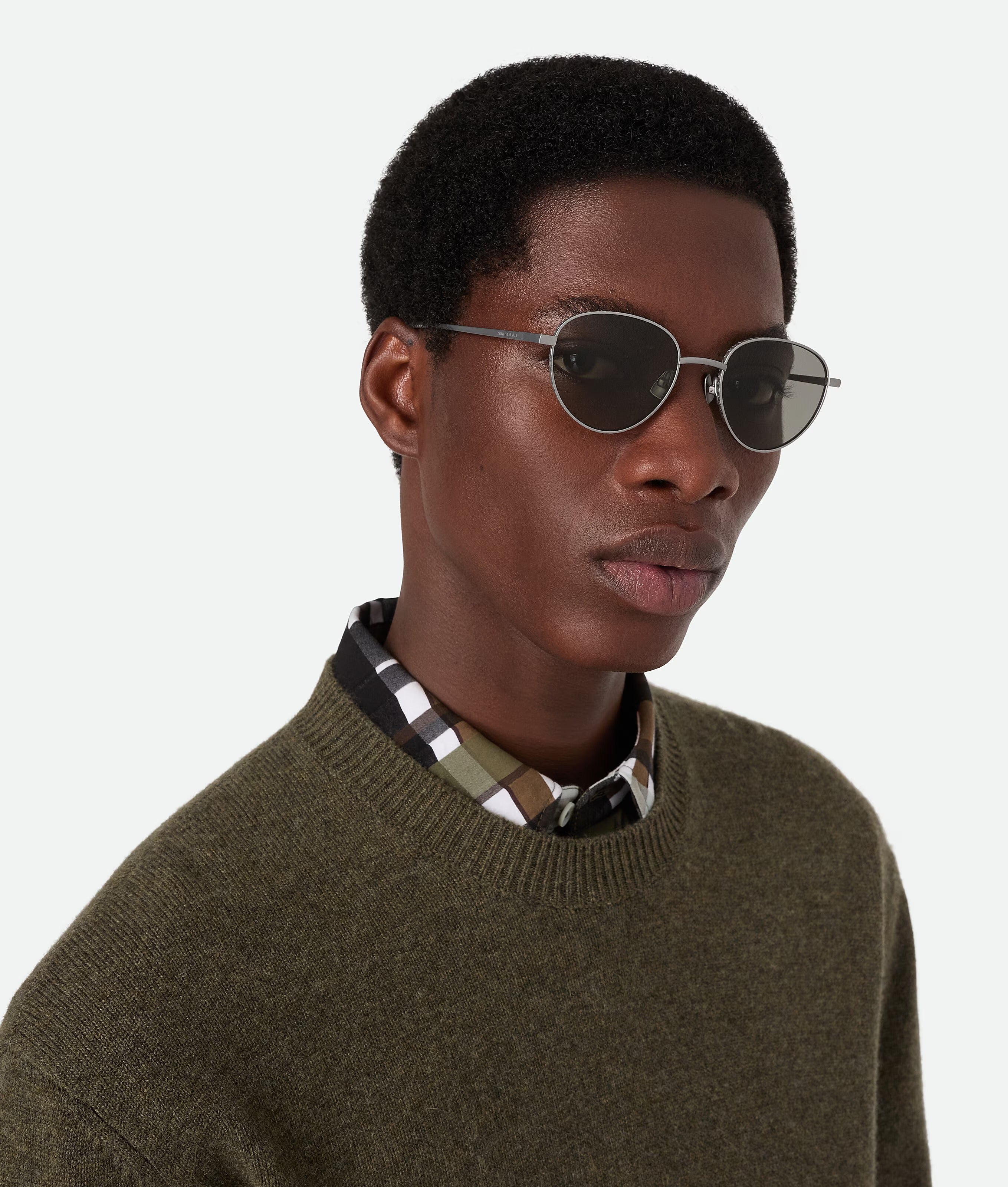 【関税＆送料込み】Bottega Veneta Panthos Sunglasses Panthos round sunglasses in brown - Bottega Veneta | Mytheresa