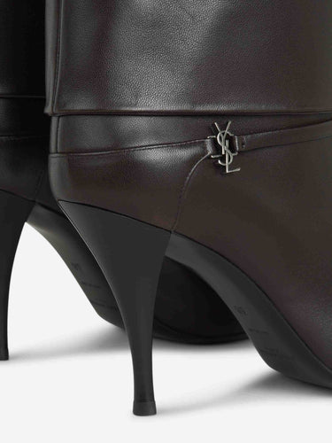 Saint Laurent Mujer Barcelona Botines Niki Logo color Marrón Oscuro sku 805-000758 01 - Foto 6