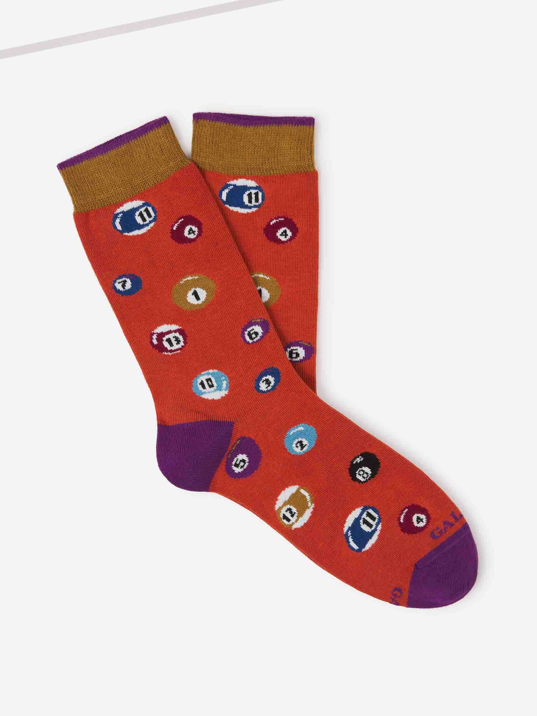 Gallo Hombre Barcelona Calcetines Tricolor Canalé color Terracota sku 642-000519 01 - Foto 1