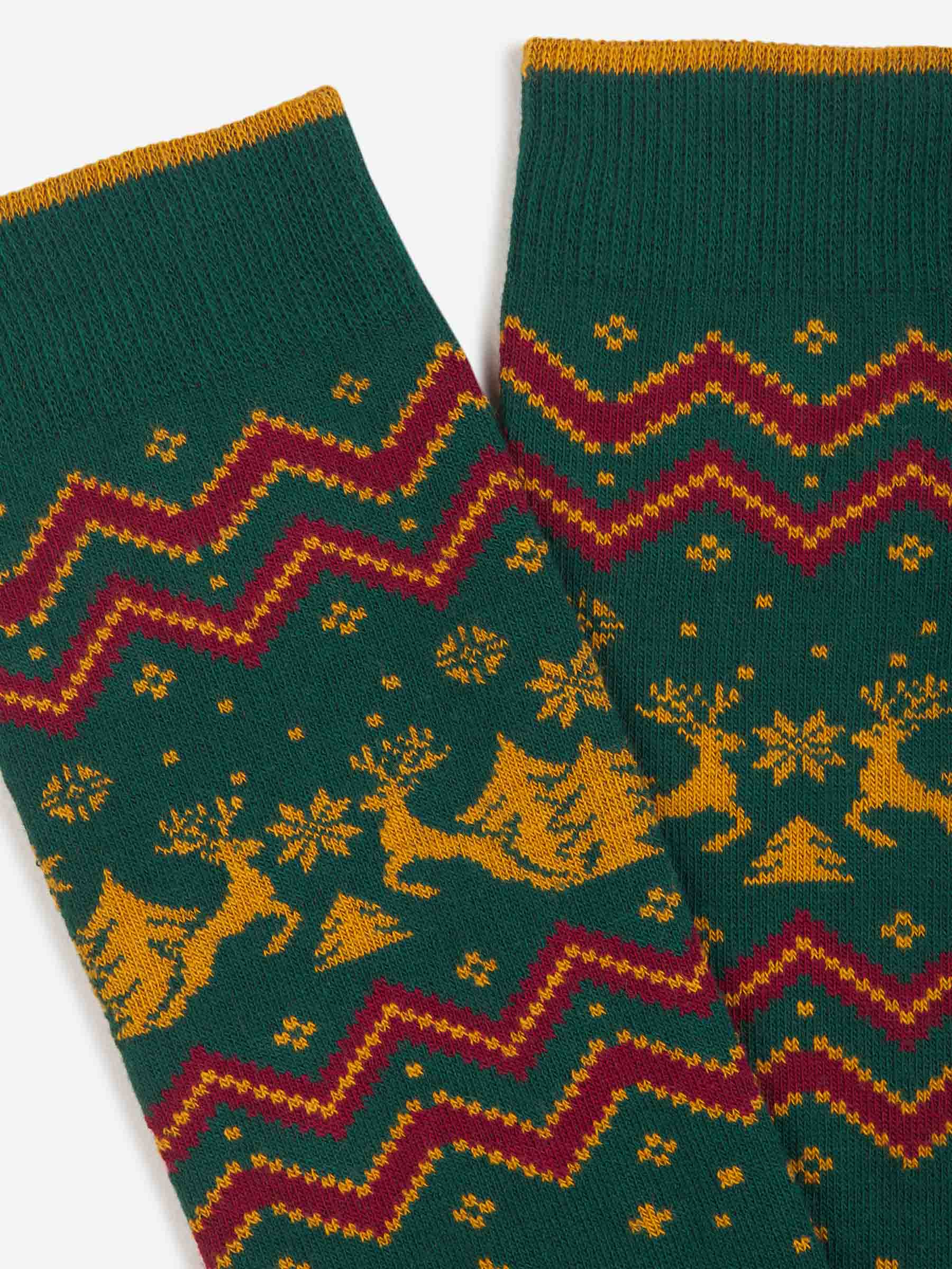 Gallo Hombre Barcelona Calcetines Navideños Strelizia color Verde Oscuro sku 641-000200 03 - Foto 2