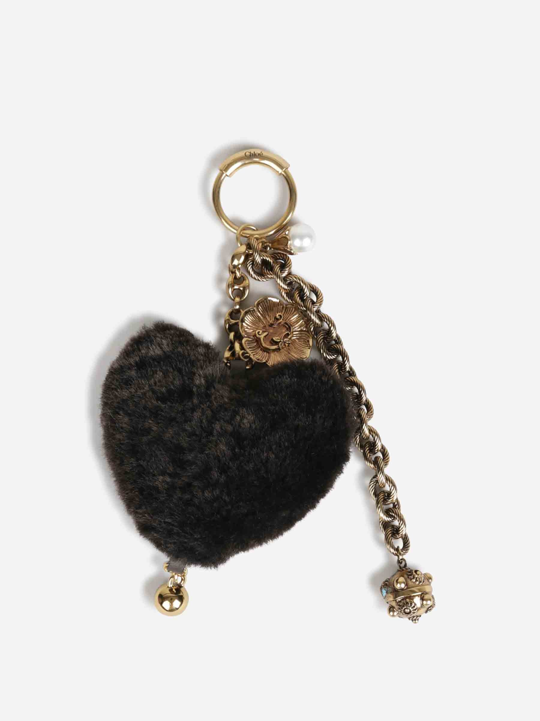 Chloé Mujer Barcelona Charm Symbols Heart Shearling color Marrón Oscuro sku 899-001997 01 - Foto 1