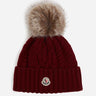 Moncler Mujer Barcelona Gorro de cachemira con pompón color Burdeos sku 899-002000 02 - Foto 1