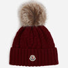 Moncler Mujer Barcelona Gorro de cachemira con pompón color Burdeos sku 899-002000 02 - Foto 1