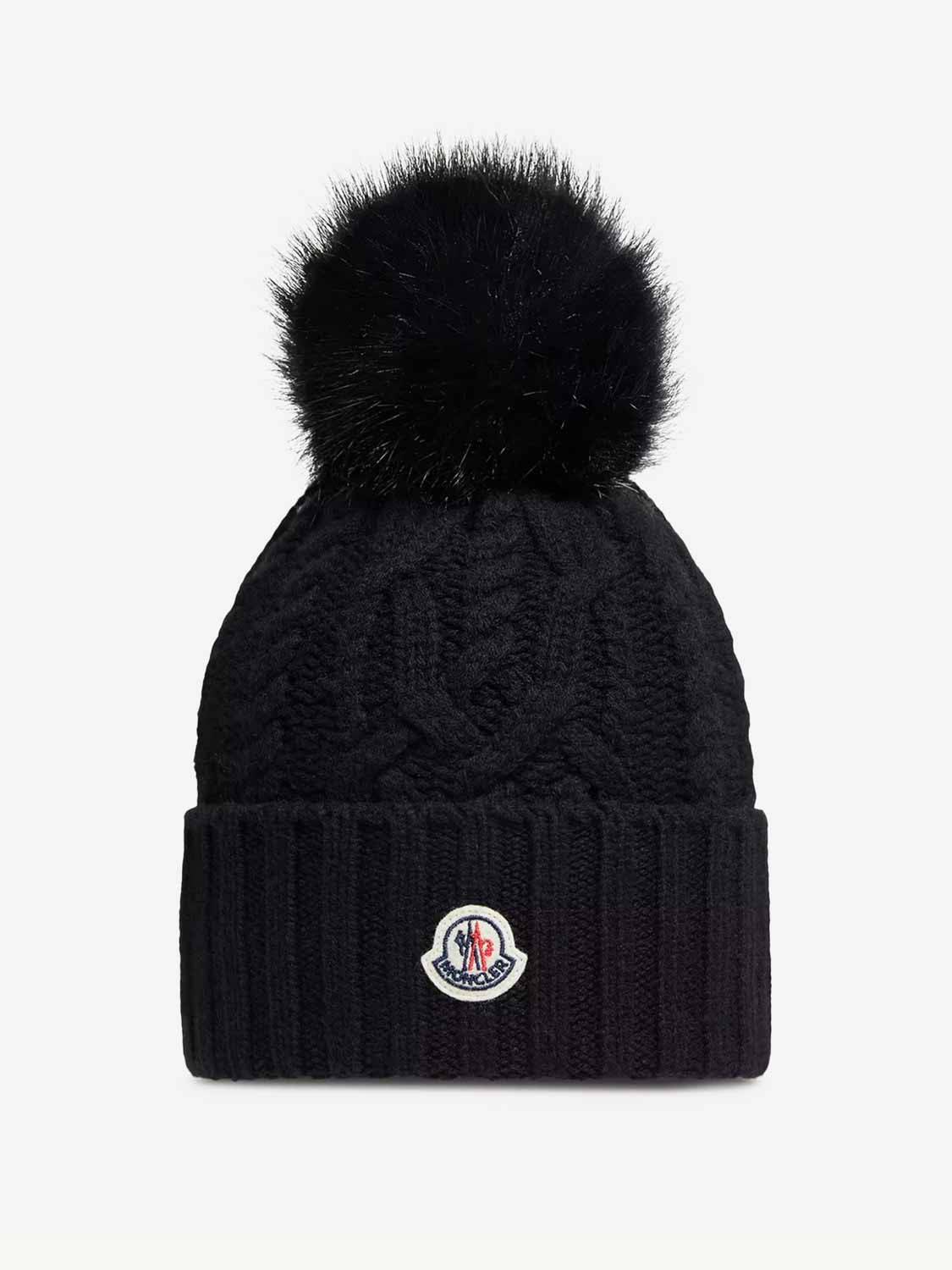 Moncler Mujer Barcelona Gorro de cachemira con pompón color Negro sku 899-002001 01 - Foto 1