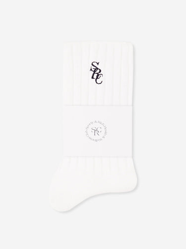 Sporty & Rich Mujer Barcelona Calcetines Logo Canalé color Blanco sku 899-002035 01 - Foto 1