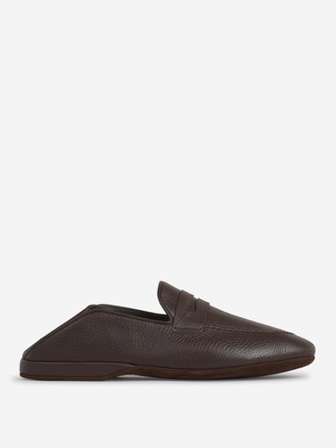 Santa Eulalia Hombre Barcelona Zapatos Piel Granulada color Marrón Oscuro sku 612-000071 01 - Foto 2
