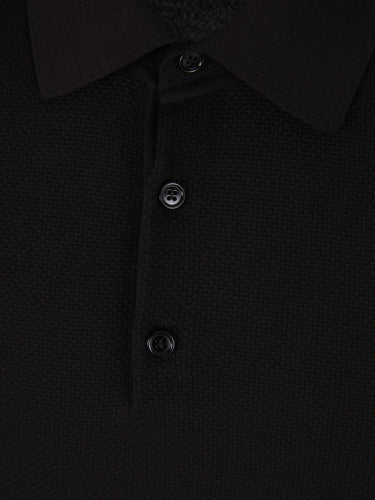 Brioni Hombre Barcelona Polo Piqué Sea Island color Negro sku 552-001516 01 - Foto 3