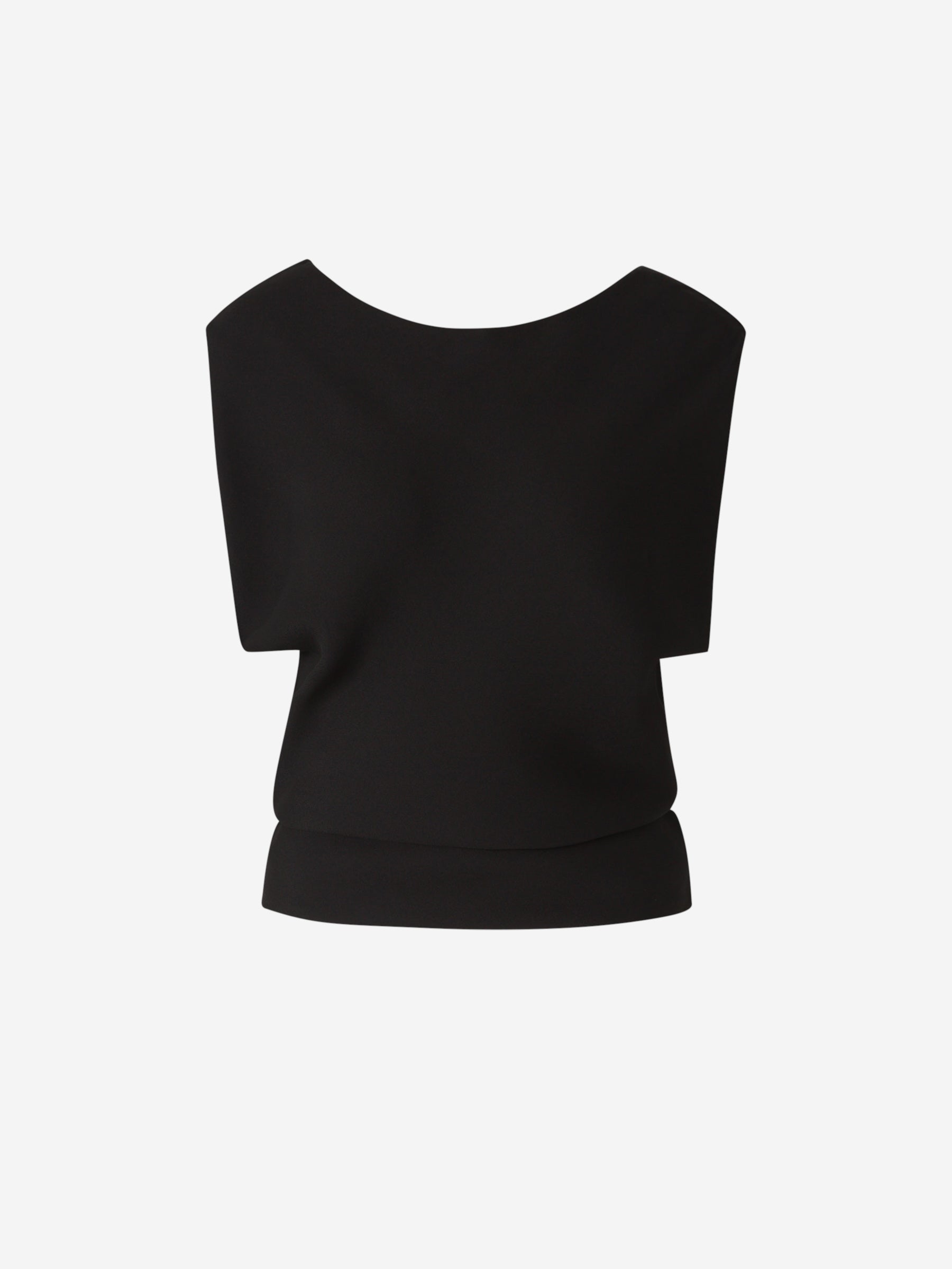Loro Piana Blusa Drapeada Seda color Negro sku 701-002160 01 - Foto 1
