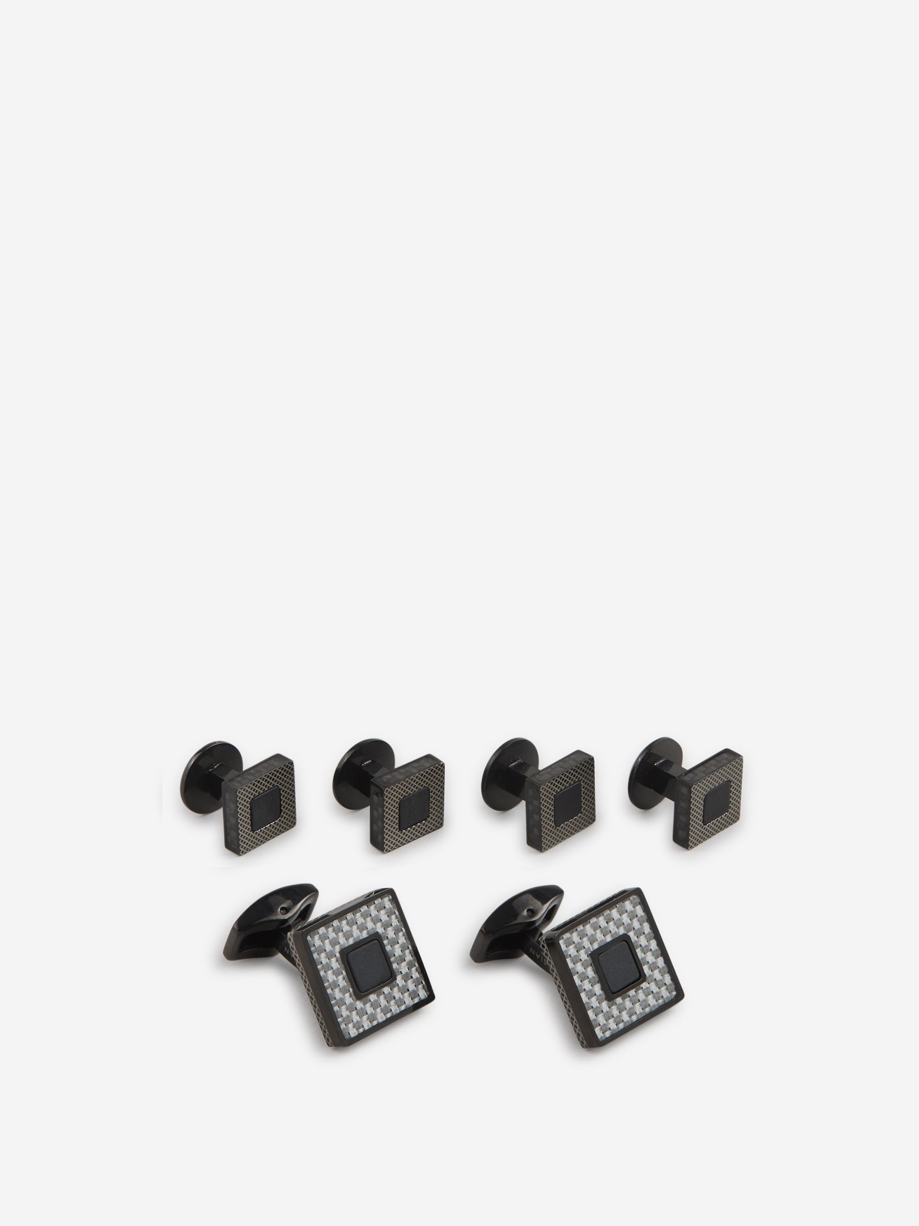 Tateossian Gemelos Set Carbon Ceramic color Negro sku 696-001002 01 - Foto 1