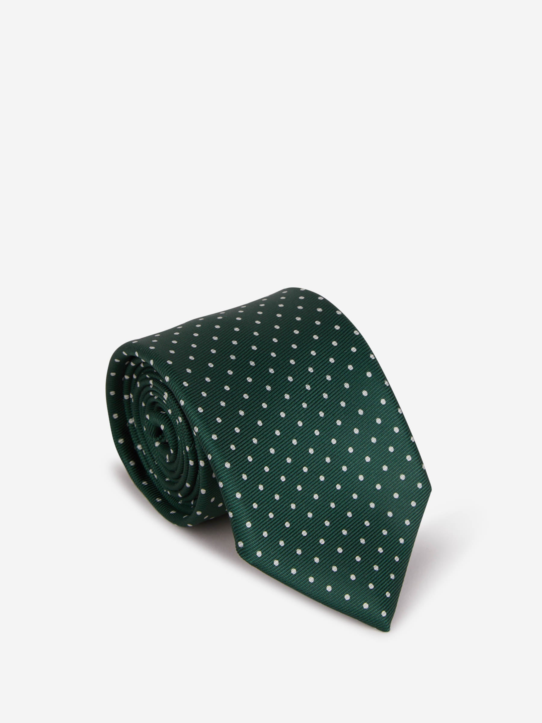 Santa Eulalia Hombre Barcelona Corbata Motivo Lunares color Verde Oscuro sku 601-001533 01 - Foto 1
