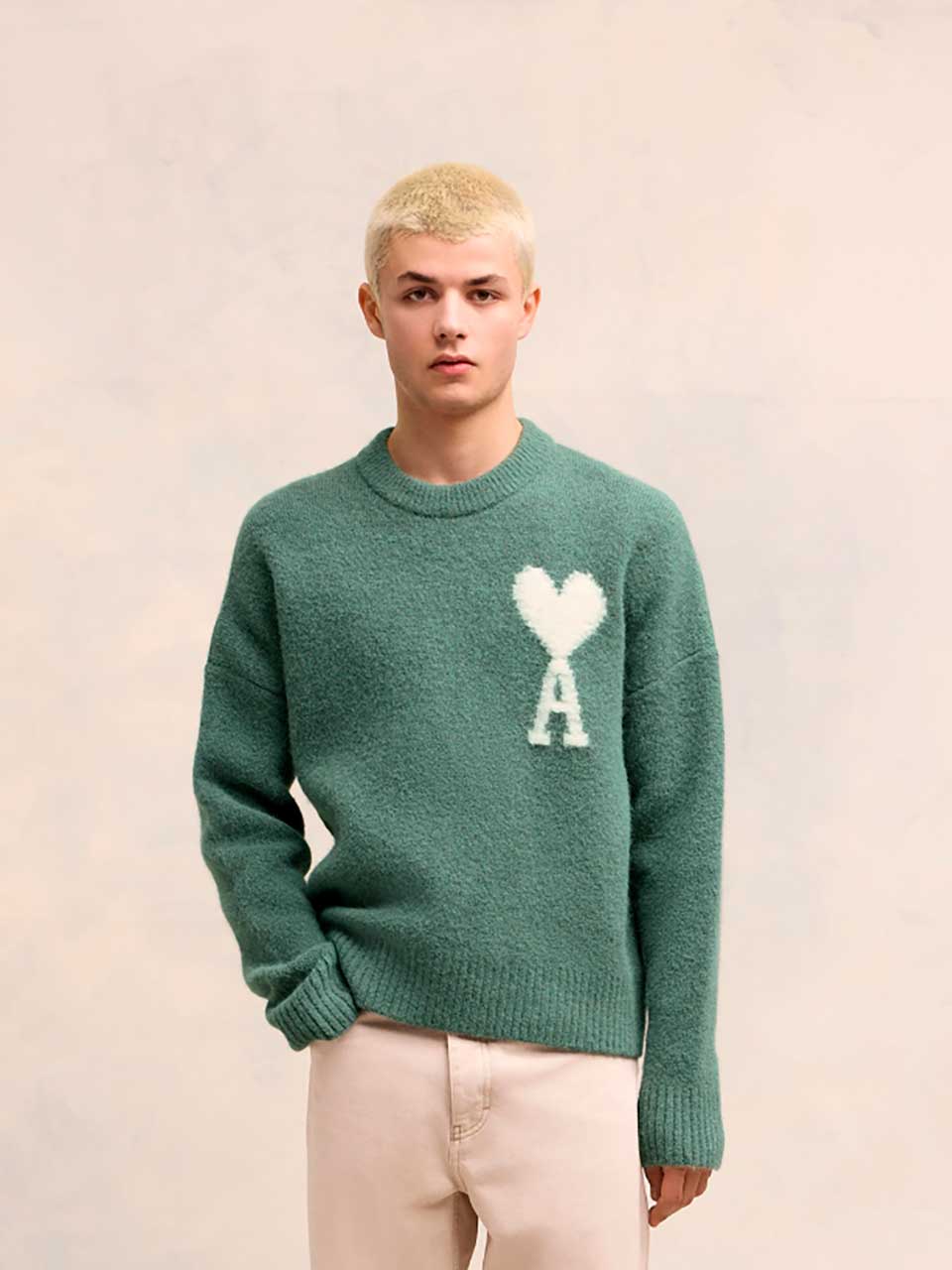 Ami Paris – Ami Paris Alpaca Logo Sweater in Barcelona or Shop