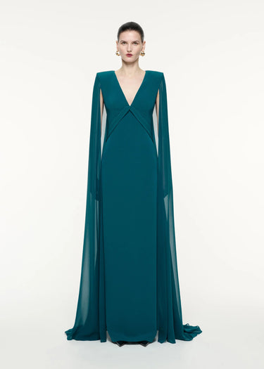 Roland Mouret Mujer Barcelona Vestido Maxi Crepé Capas color Azul sku 732-001393 01 - Foto 2