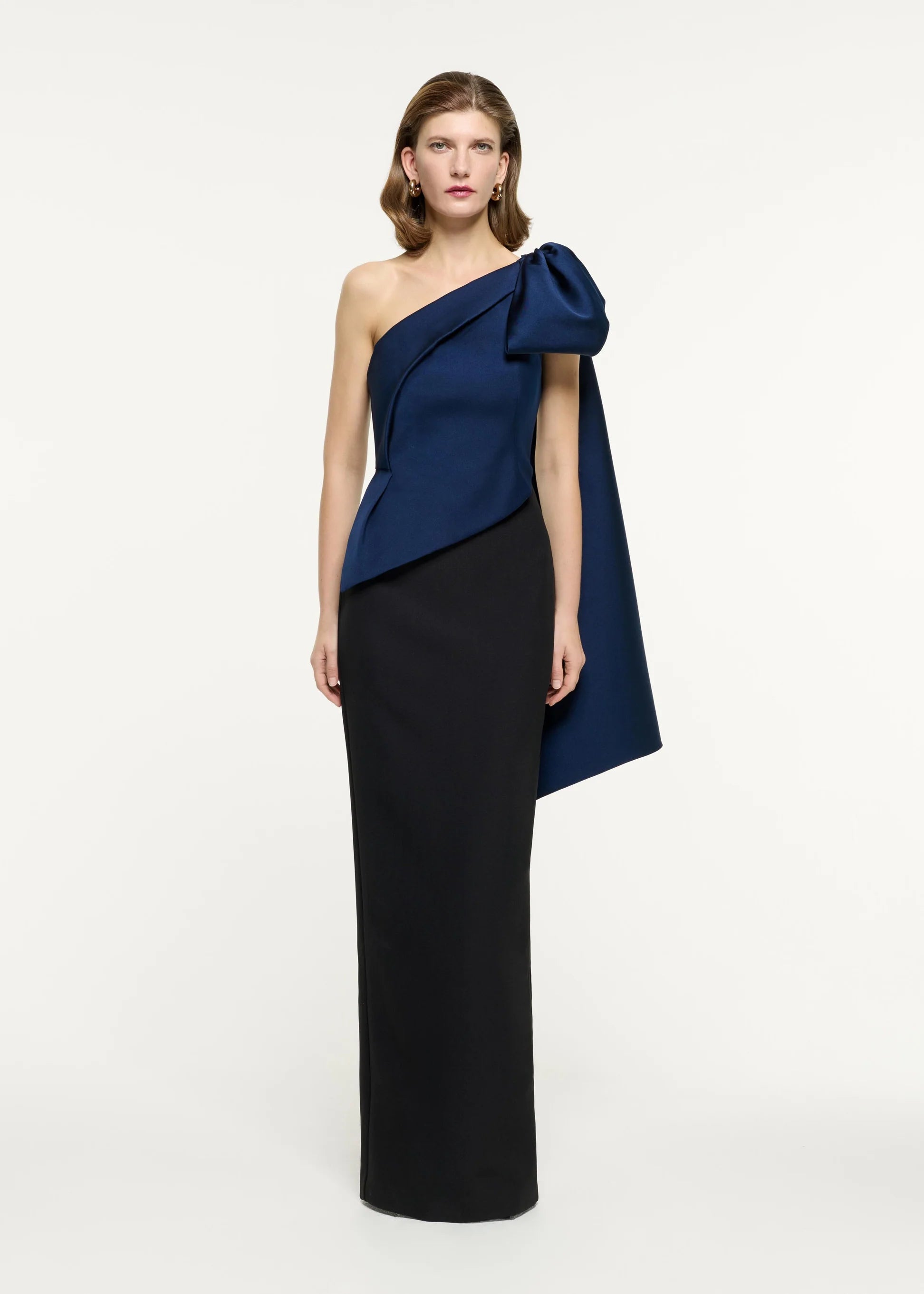 Roland Mouret Mujer Barcelona Vestido Maxi Crepé color Azul Marino sku 721-000352 01 - Foto 2