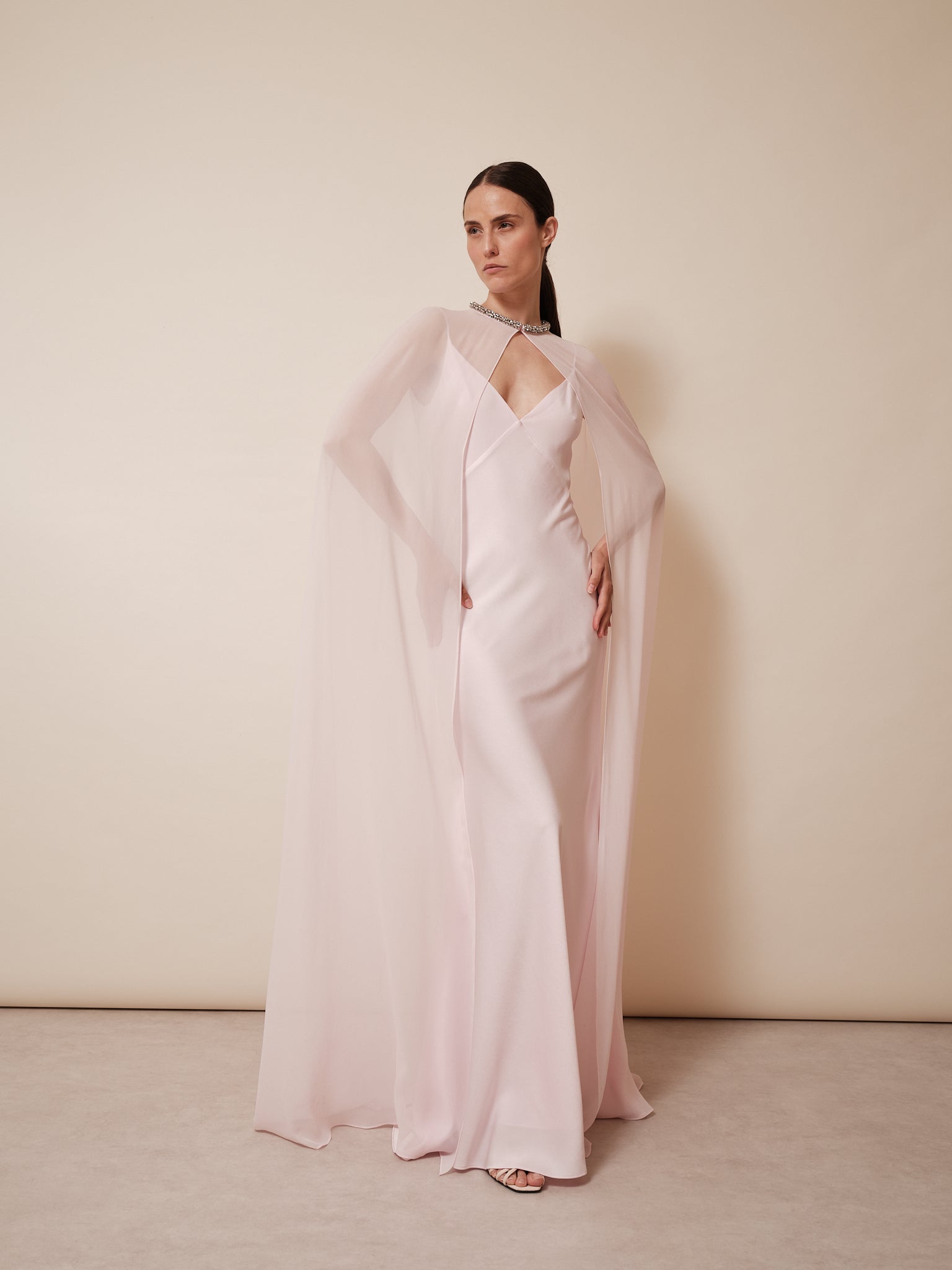 Roland Mouret Mujer Barcelona Vestido Maxi Satén color Rosa Palo sku 732-001508 01 - Foto 1