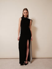 Roland Mouret Mujer Barcelona Vestido Maxi Satinado color Blanco y Negro sku 732-001507 01 - Foto 1