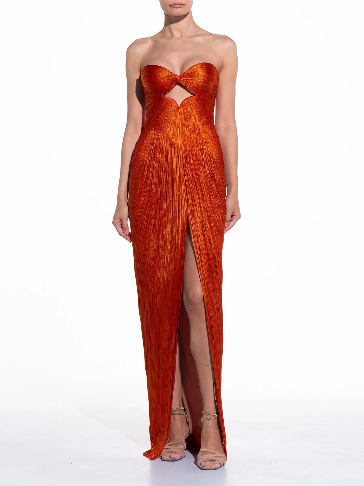 Maria Lucia Hohan Mujer Barcelona Vestido Maxi Stephanie color Naranja sku 732-001512 02 - Foto 2
