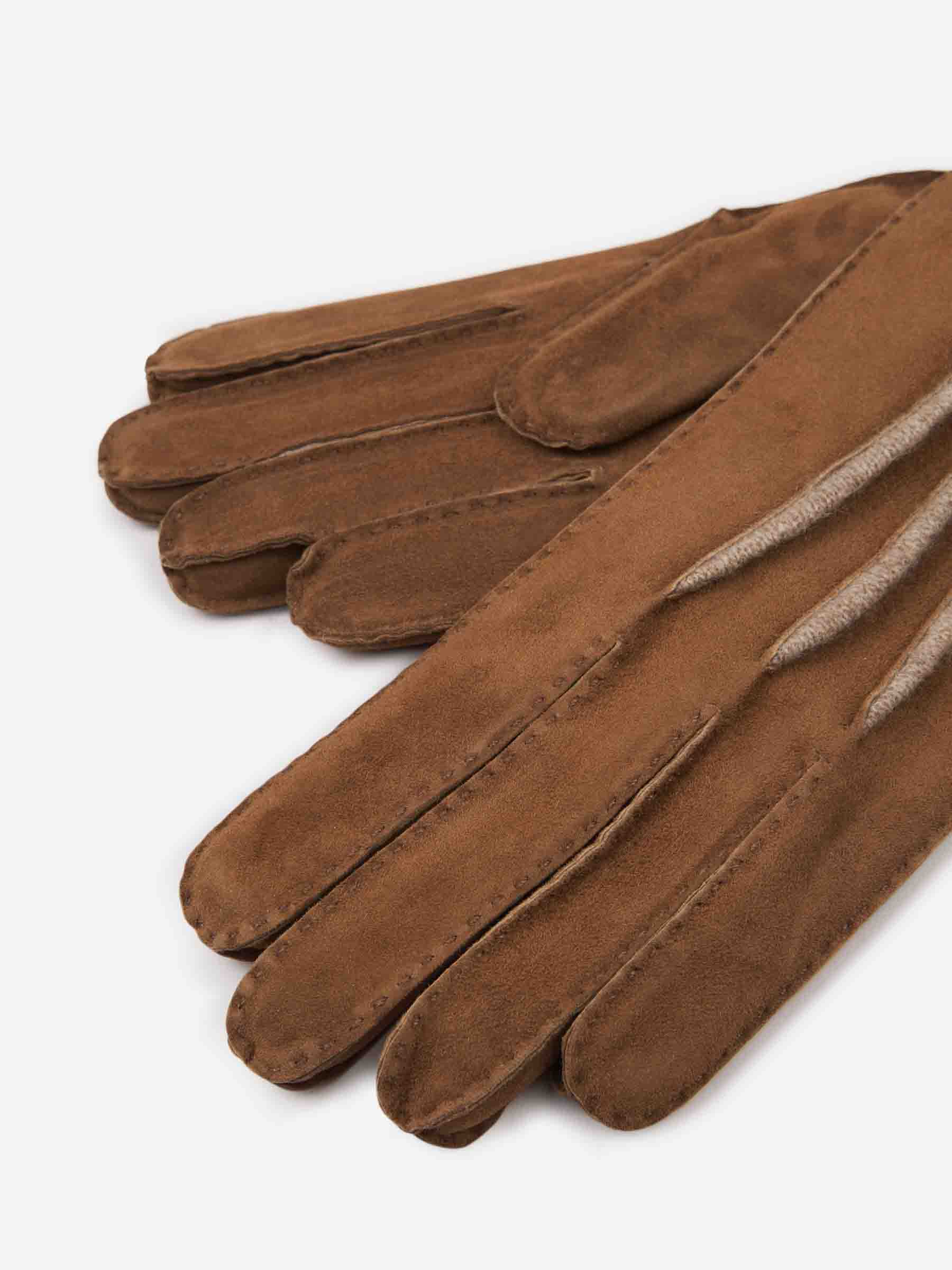 Santa Eulalia Hombre Barcelona Guantes Piel Nobuck color Marrón sku 680-000118 02 - Foto 2