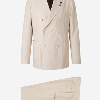 Lardini Hombre Barcelona Traje Liso Algodón color Crema sku 312-002822 01 - Foto 1