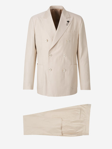 Lardini Hombre Barcelona Traje Liso Algodón color Crema sku 312-002822 01 - Foto 1