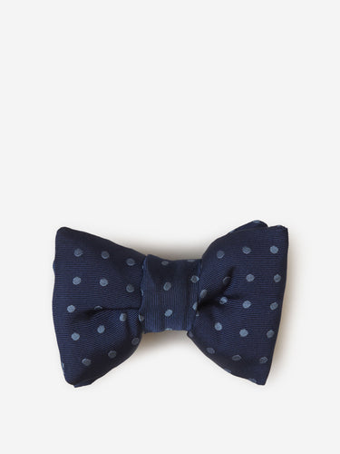 Tom Ford Hombre Barcelona Pajarita Motivo Topos Seda color Azul Noche sku 602-000252 02 - Foto 2