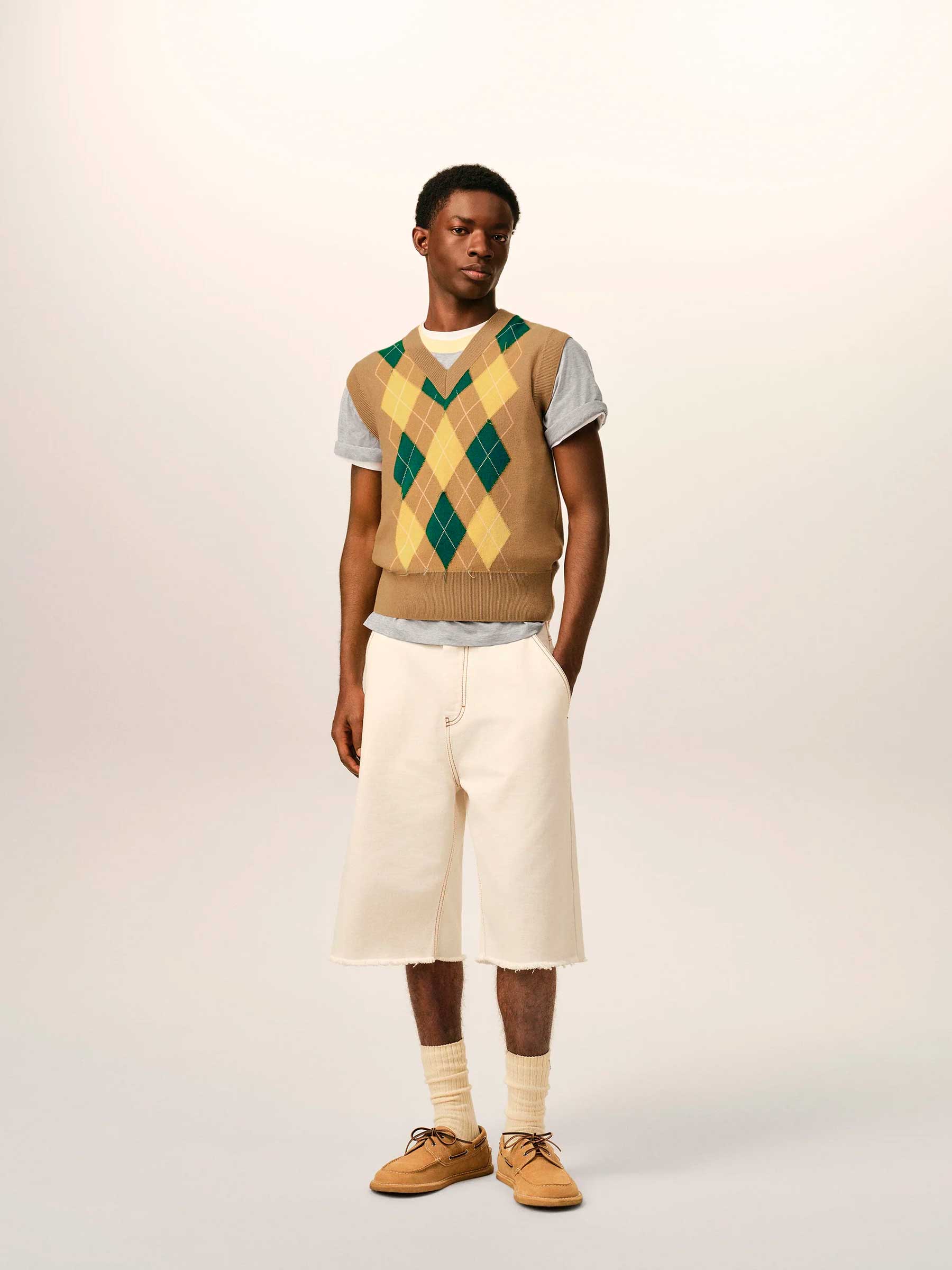Gilet à motif losanges