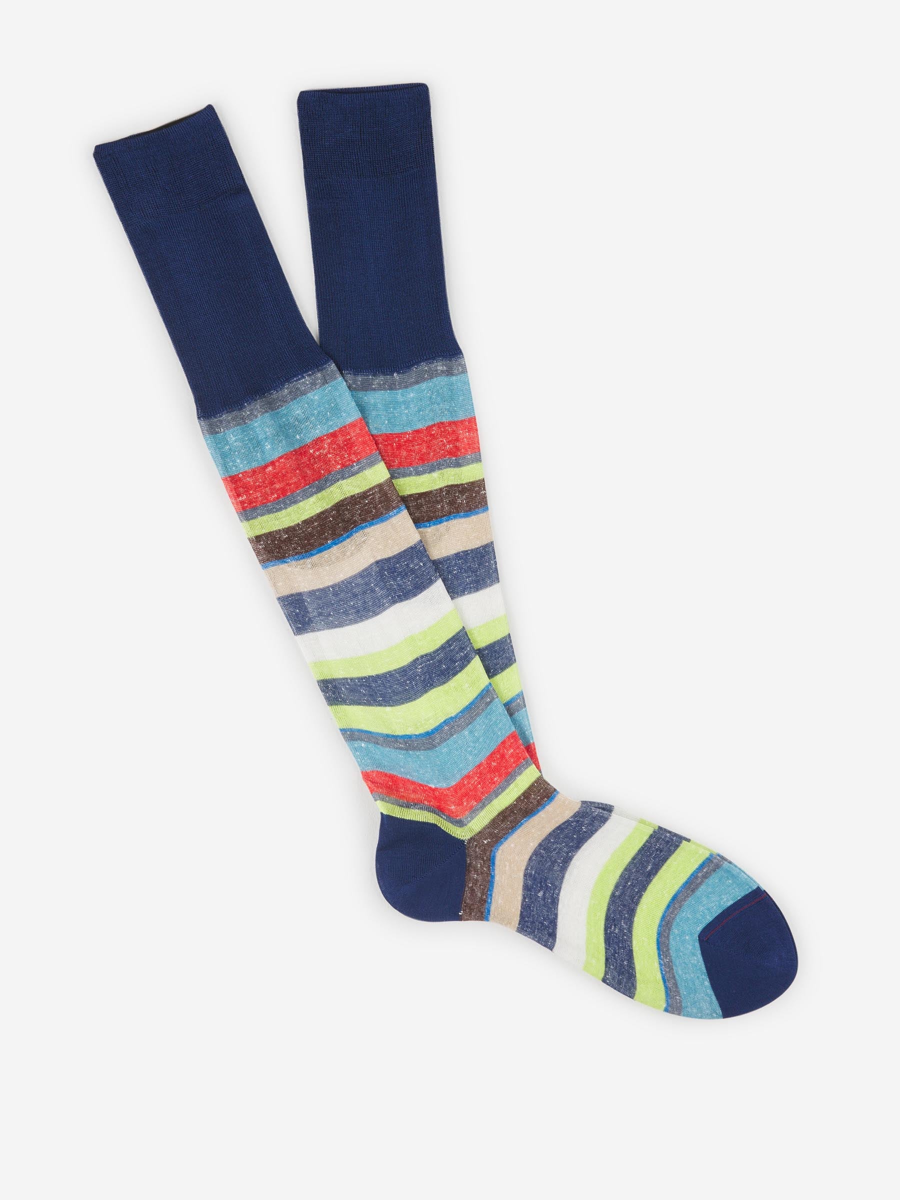 Gallo Hombre Barcelona Calcetines Rayas Multicolor color Azul Noche sku 642-000427 02 - Foto 1