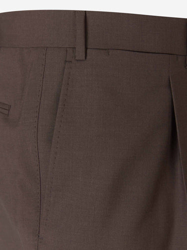 Canali Hombre Barcelona Pantalones Formales Lana color Marrón Oscuro sku 321-000323 04 - Foto 3