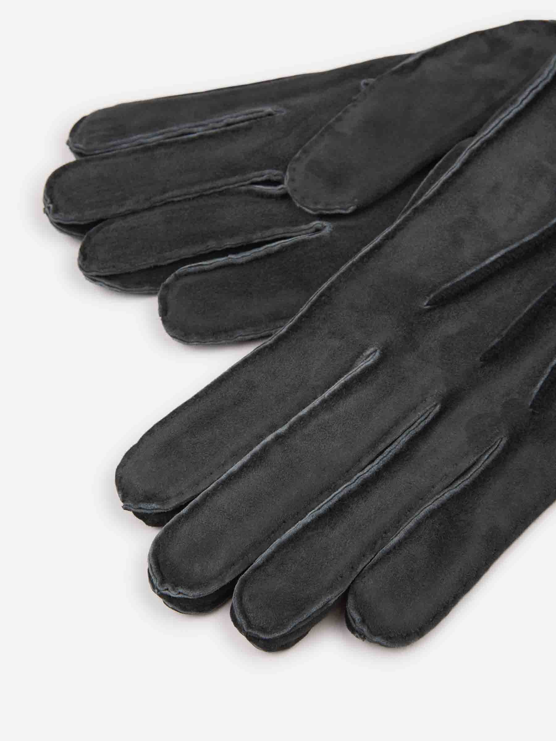 Santa Eulalia Hombre Barcelona Guantes Piel Nobuck color Gris Antracita sku 680-000118 01 - Foto 2