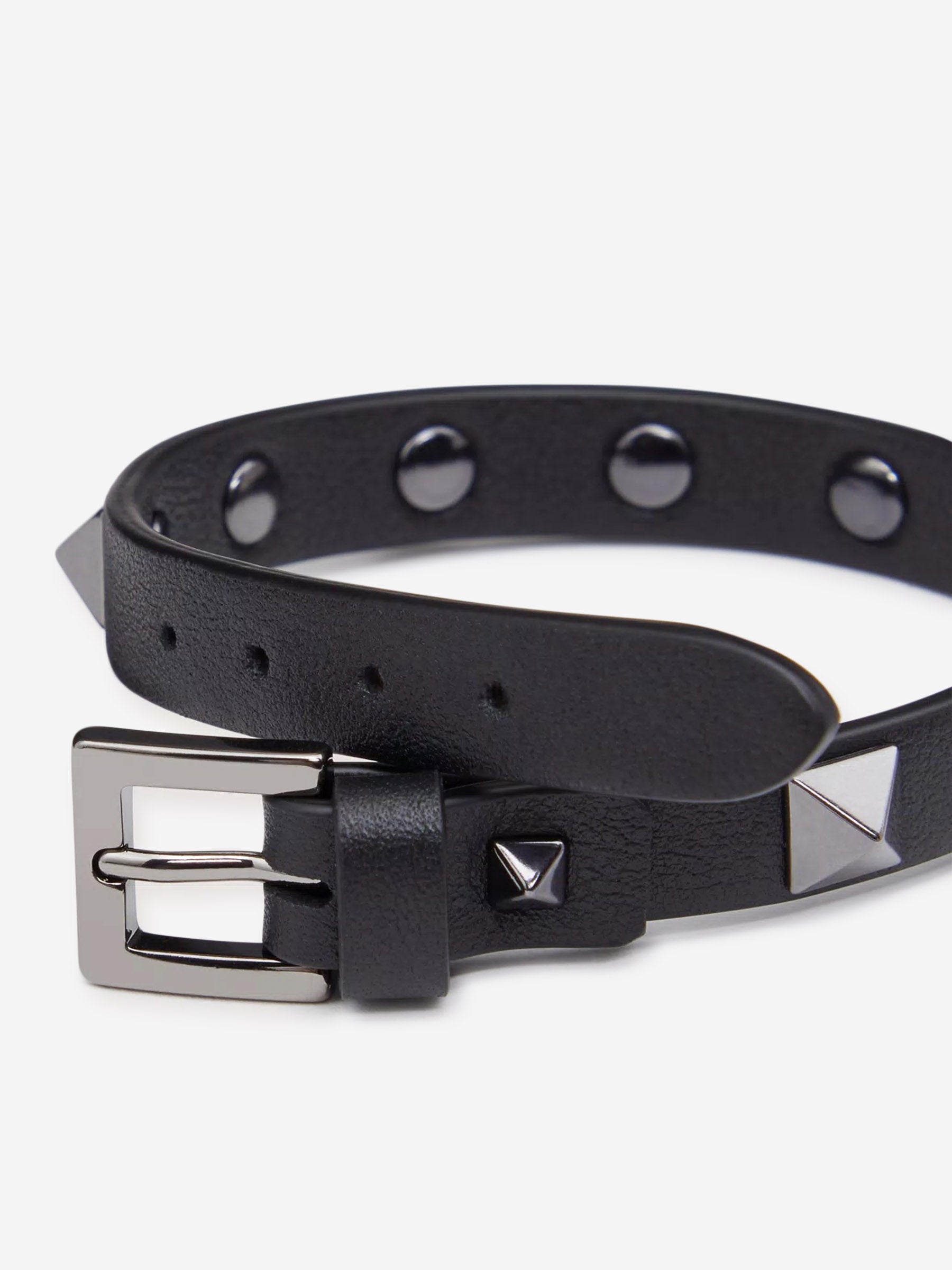 Valentino Garavani Rockstud Leather Bracelet Hombre 682 000740 02