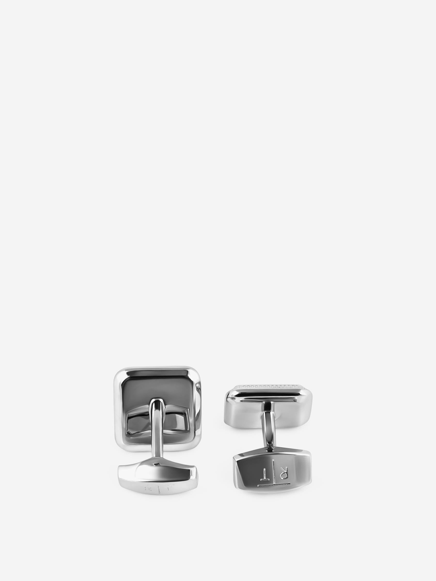 Tateossian Hombre Barcelona Gemelos Diamond Giza Square color Plateado sku 696-001014 01 - Foto 2