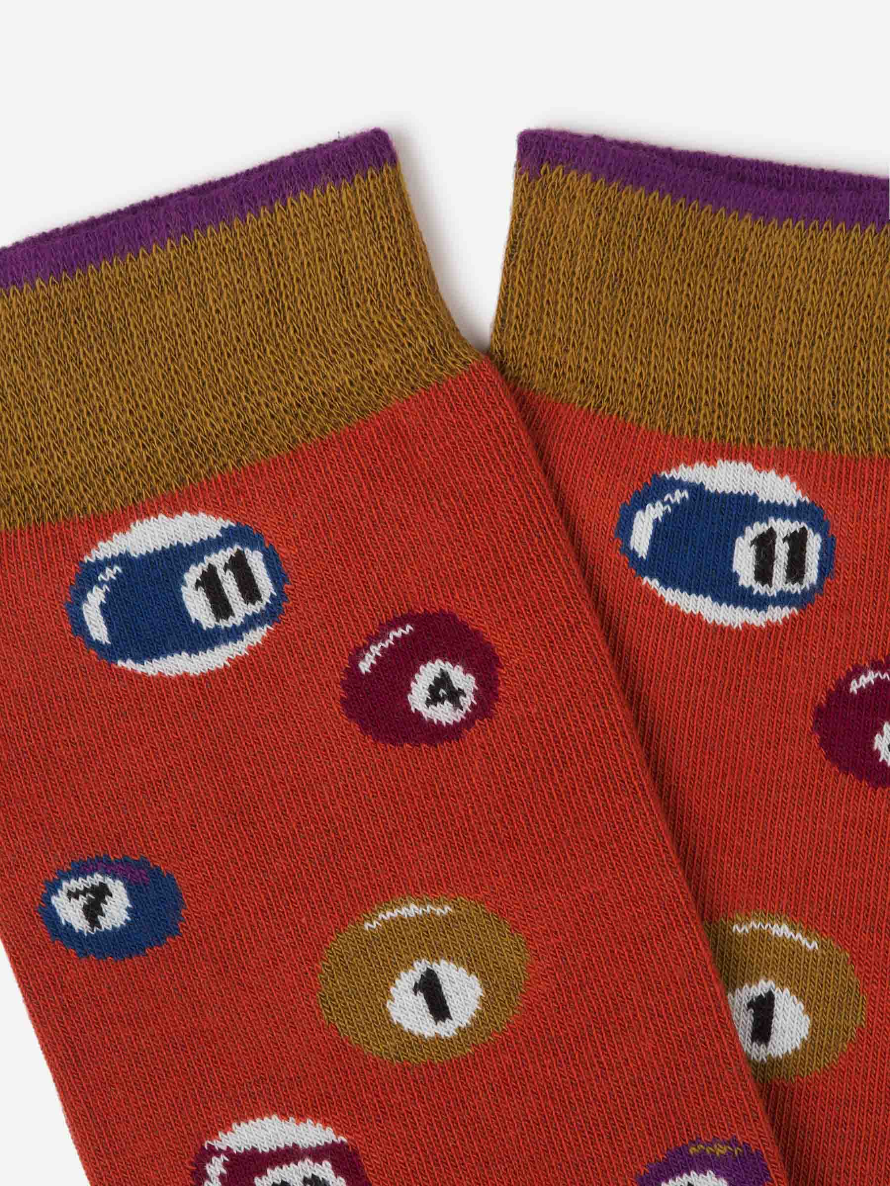 Gallo Hombre Barcelona Calcetines Tricolor Canalé color Terracota sku 642-000519 01 - Foto 2