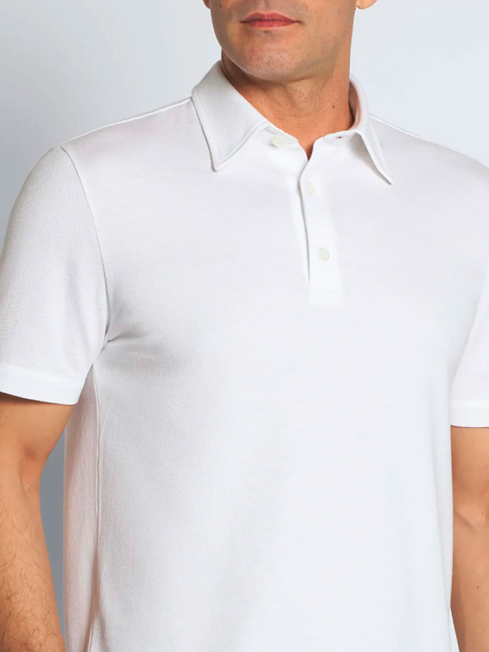 Brioni Hombre Barcelona Polo Piqué Algodón color Blanco sku 552-001515 02 - Foto 2