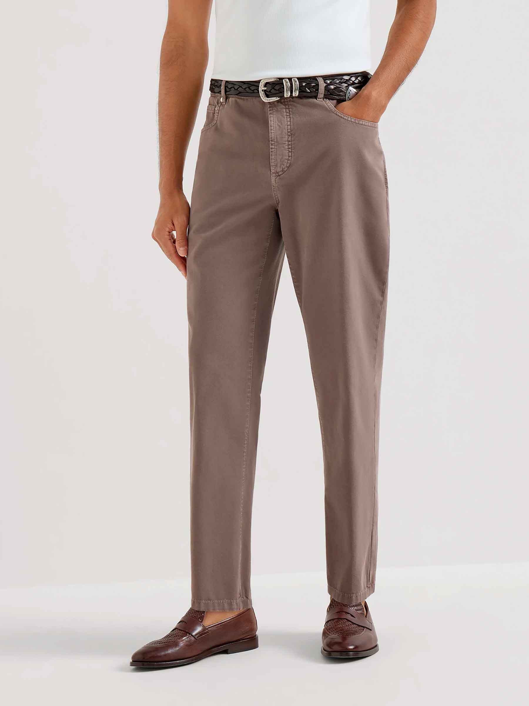 Cotton Straight Leg Trousers
